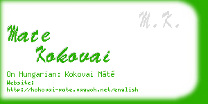 mate kokovai business card